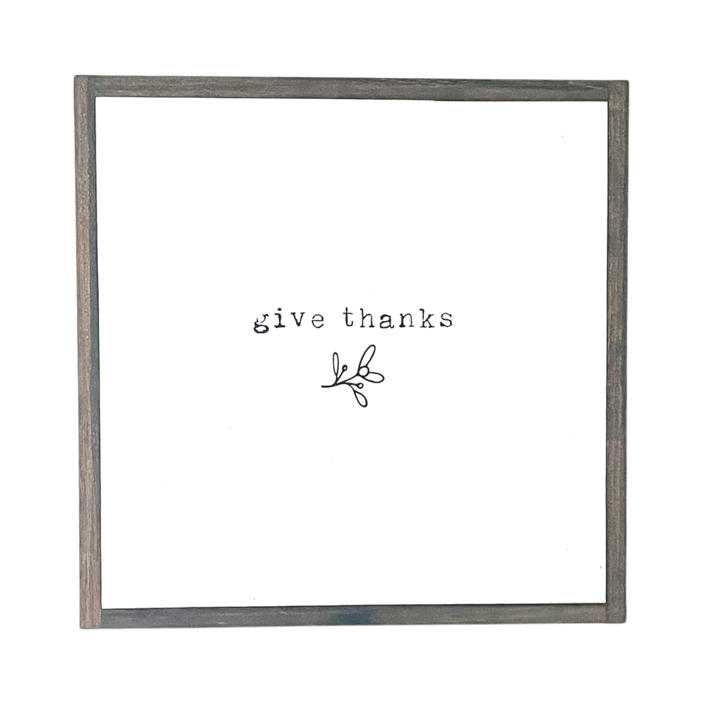 Give Thanks • Wood Sign
