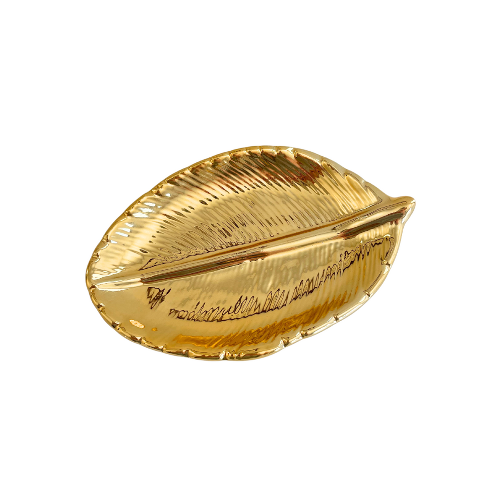 Gold Leaf Jewelry Dish